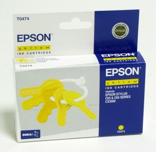 Картридж струйный Epson C13T04744A yellow for Stylus C63 Photo Edition