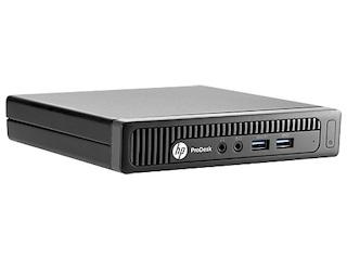 ПК HP ProDesk 400 G1 DM P G3250t (3.1)/4Gb/500Gb/Linux Ubuntu 64/GbitEth/65W/клавиатура/мышь/черный